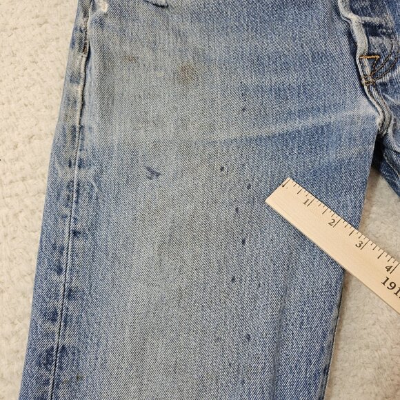 Vtg Levi's 501 Jeans Men's 32x32 Light Wash Button Fly Copper Rivets Batwing 90s - Picture 16 of 16